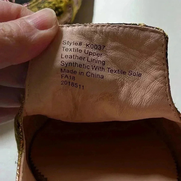 JCrew Pointed Toe Slip-on Slides in Brocade Marigold and Black Size 7 - Picture 6 of 7